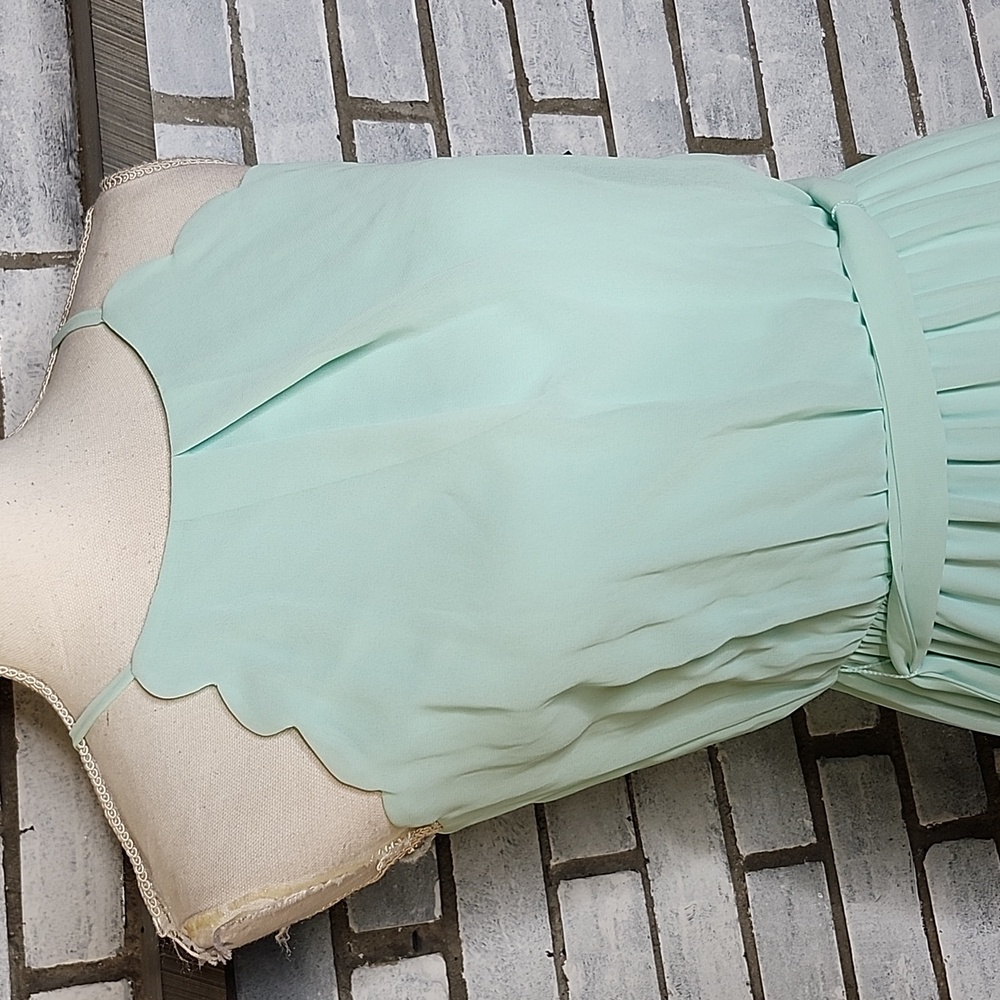 New IZ Byer Elegant Sea Green Sleeveless Mini A-Line Summer Dress Size Small - Picture 6 of 11